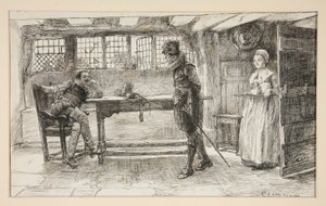Nevítaný návštěvník - od Edwin Austin Abbey