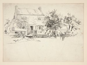 Architektonická studie: Hurley, Londýn od Edwin Austin Abbey