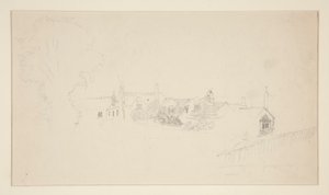 Architektonická studie (recto); Ornamentální skici (verze) od Edwin Austin Abbey