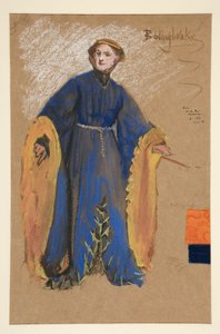 Bolingbroke, kostýmní skica pro krále Richarda II od Edwin Austin Abbey