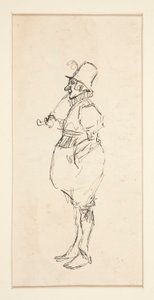 Karikatura muže v kalhotách od Edwin Austin Abbey
