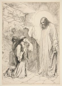 Kristus a Máří Magdalena od Edwin Austin Abbey