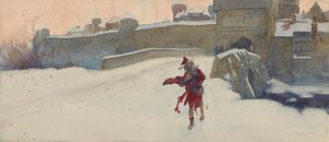 Studie kompozice pro od Edwin Austin Abbey