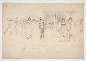 Studie kompozice pro od Edwin Austin Abbey