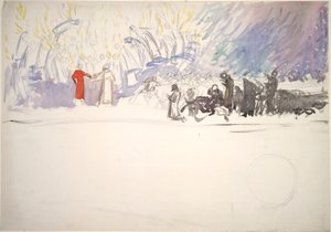 Studie kompozice pro od Edwin Austin Abbey