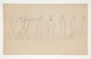 Studie kompozice pro od Edwin Austin Abbey