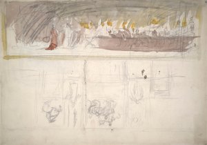 Studie kompozice pro od Edwin Austin Abbey