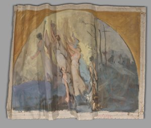 Compositional Study, pro The Spirit of Light, Rotunda, Pennsylvania State Capitol, Harrisburg od Edwin Austin Abbey