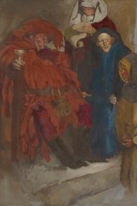Kompoziční studie, možná pro The Merry Wives of Windsor od Edwin Austin Abbey