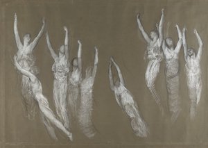 Kompoziční studie pro od Edwin Austin Abbey