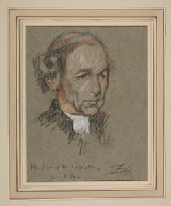 Portrét korunovace Edwarda VII: Joseph Armitage Robinson, Canon od Edwin Austin Abbey