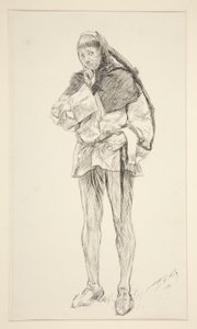 Costard, z dějství I, Scéna i, Láska od Edwin Austin Abbey