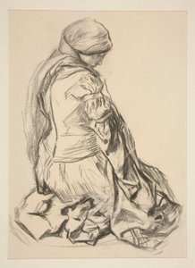 Studie soukenictví pro od Edwin Austin Abbey