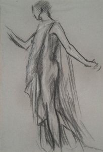Raná figurální studie pro od Edwin Austin Abbey
