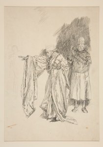 Rané studium pro krále - dějství II, scéna III, vše od Edwin Austin Abbey