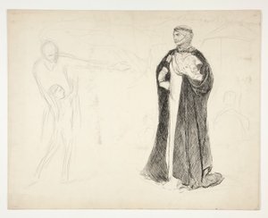 Rané studium pro krále Jana od Edwin Austin Abbey