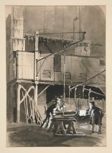 Studie továrny: Pec na tavení železa od Edwin Austin Abbey