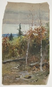 Podzimní krajina od Edwin Austin Abbey