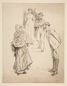 Figurální scéna, studie pro od Edwin Austin Abbey