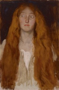 Figurální studie Ofélie, pro The Play Scene, Hamlet, Act III, Scéna II od Edwin Austin Abbey