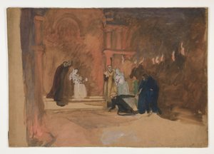 Obrazová scéna. Osada? od Edwin Austin Abbey