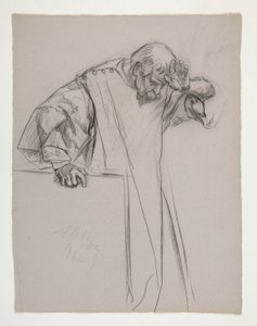 Figurové studie pro krále Artuše od Edwin Austin Abbey