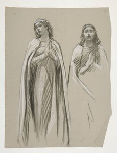 Figurální studie pro Zlatý strom (?), z The Quest of the Holy Grail (série patnácti obrazů pro Boston Public Library, dokončena v roce 1901) od Edwin Austin Abbey