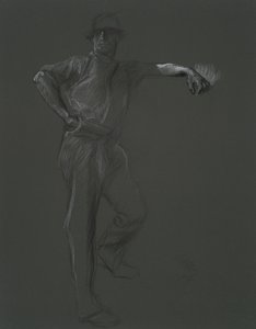 Figurální studie pro od Edwin Austin Abbey