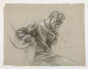 Figurální studie pro od Edwin Austin Abbey