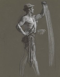 Figurální studie pro od Edwin Austin Abbey