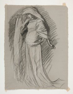 Figurální studie pro Castle of the Maidens z The Quest of the Holy Grail (série patnácti obrazů pro Boston Public Library, dokončena v roce 1901) od Edwin Austin Abbey