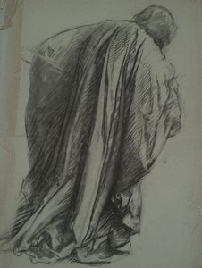 Figurální studie pro Galahad v od Edwin Austin Abbey