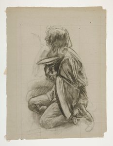 Figurální studie pro krále Artuše od Edwin Austin Abbey