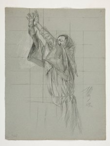 Figurální studie pro krále Artuše od Edwin Austin Abbey