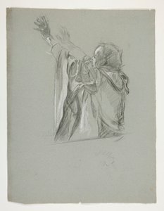 Figurální studie pro krále Artuše od Edwin Austin Abbey
