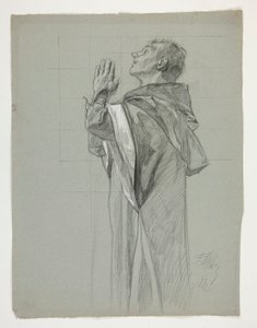 Figurální studie pro krále Artuše od Edwin Austin Abbey