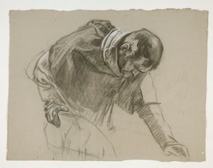 Figurální studie pro krále Artuše od Edwin Austin Abbey