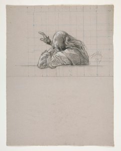 Figurální studie pro krále Artuše od Edwin Austin Abbey