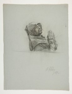 Figurální studie pro krále Artuše od Edwin Austin Abbey