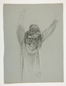 Figurální studie pro krále Artuše od Edwin Austin Abbey