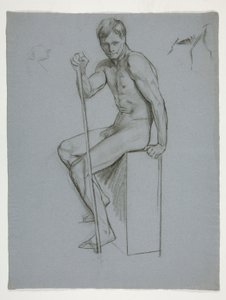 Figurální studie pro The Spirit of Vulcan, Genius of the Workers in Iron and Steel, Capitol Rotunda, Harrisburg, Pennsylvania od Edwin Austin Abbey