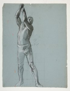 Figurální studie pro The Spirit of Vulcan, Genius of the Workers in Iron and Steel, Capitol Rotunda, Harrisburg, Pennsylvania od Edwin Austin Abbey