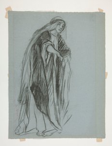 Figurální studie pro Castle of the Maidens(?), z The Quest of the Holy Grail (série patnácti obrazů pro Boston Public Library, dokončena v roce 1901) od Edwin Austin Abbey