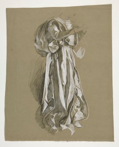 Figurální studie pro Infant Galahad, z The Quest of the Holy Grail (první ze série patnácti nástěnných maleb pro Boston Public Library, dokončena v roce 1901) od Edwin Austin Abbey