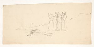 Figurky, skica k neidentifikované Shakespearově hře od Edwin Austin Abbey