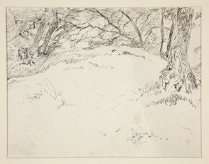 Lesní scéna od Edwin Austin Abbey