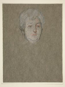 Hlava starší ženy pro korunovaci Edwarda. VII od Edwin Austin Abbey
