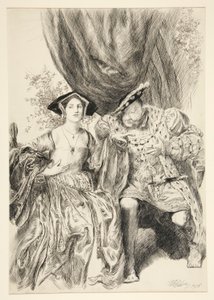 Henry a Anne Boleynovi. král Jindřich: od Edwin Austin Abbey