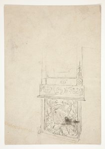 Interiérová studie komínového dílu od Edwin Austin Abbey