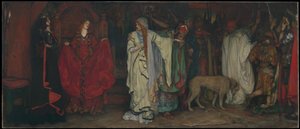 „Král Lear“, dějství I, scéna I od Edwin Austin Abbey